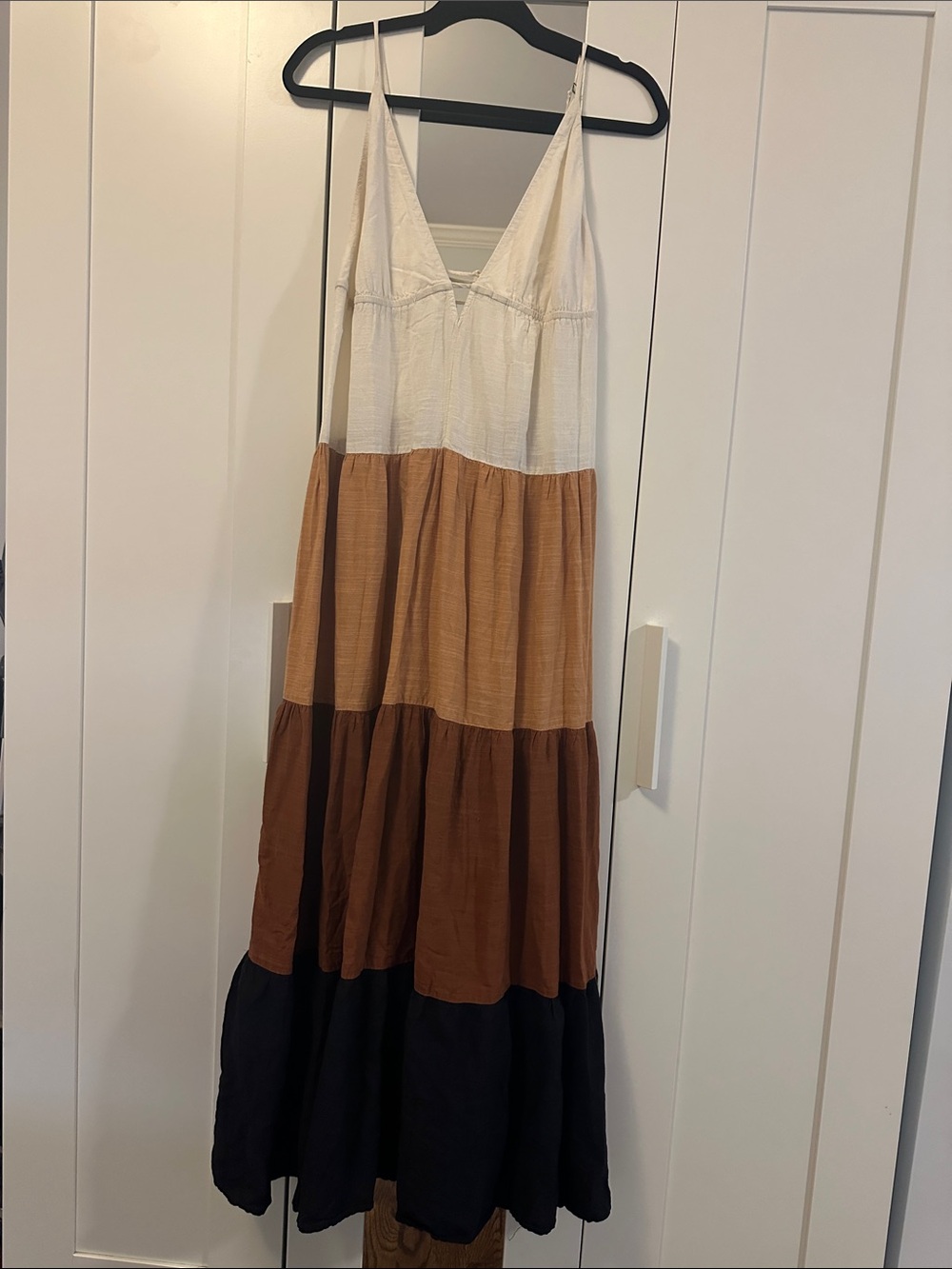Anthropologie Tiered Colorblock Dress